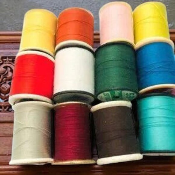 Lot of Assorted Sewing Thread 12 Spools - Picture 1 of 5